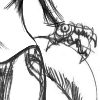 Making another attempt at tweaking a past sketch into making it correct and nice and you know WITHOUT THE DRAGON BREASTS. It's a lot better looking without them.